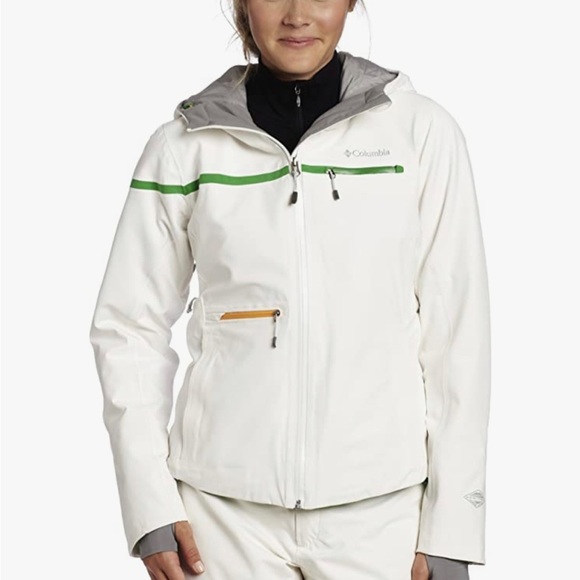 Columbia Jackets & Blazers - Columbia Women's Roffe White Green Silver Orange Ski Jackets Coat